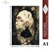 Papier morwowy decoupage FPA1030 seria Czary Alicji - Alicja, karty, szachy, grzyby, baśniowe kompozycje* Mulberry decoupage paper FPA1030 Alice's Magic series - Alice, cards, chess, mushrooms, fairy-tale compositions* Papel decoupage morera FPA1030 Seri